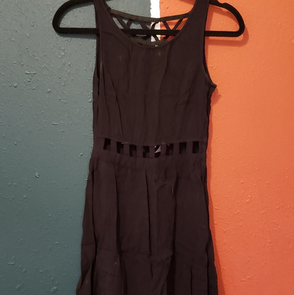 Black cut out dress